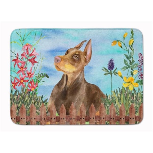 Carolines Treasures Carolines Treasures CK1271RUG Doberman Pinscher Spring Machine Washable Memory Foam Mat CK1271RUG - main